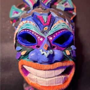 Vibrant Handcrafted Mask Tiki Mask- Multicolor